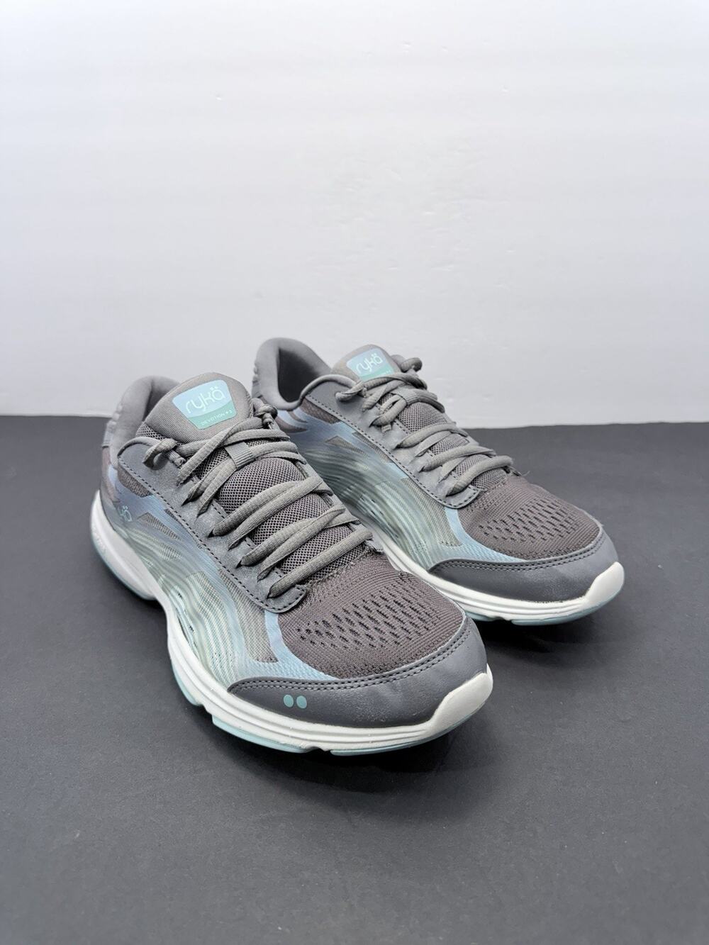 Ryka Devotion Plus 3 Womens Walking Shoes Size 11 M Grey Teal Sneaker DEVOPLUS 3